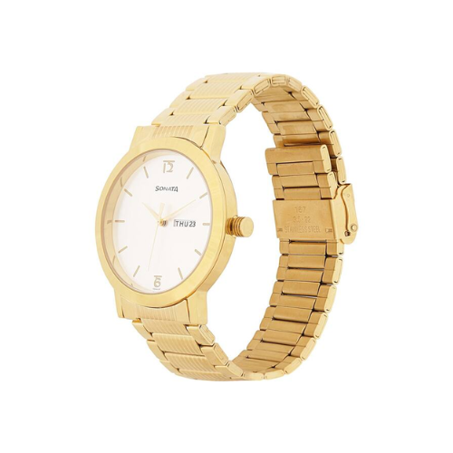 Utsav White Dial Stainless Steel Strap Watch NR77108YM02 - KRISHNA WATCH COMPANY