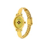Sonata Champagne Dial Golden Stainless Steel Strap Watch NR8100YM04