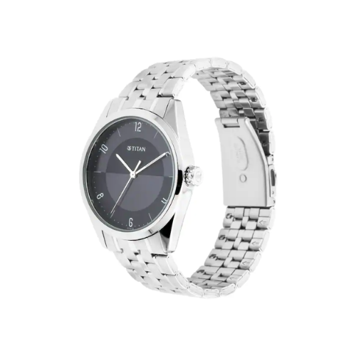 TITAN Workwear Watch with Blue Dial & Metal Strap 1729SM05 / NS1729SM05 - KRISHNA WATCH COMPANY