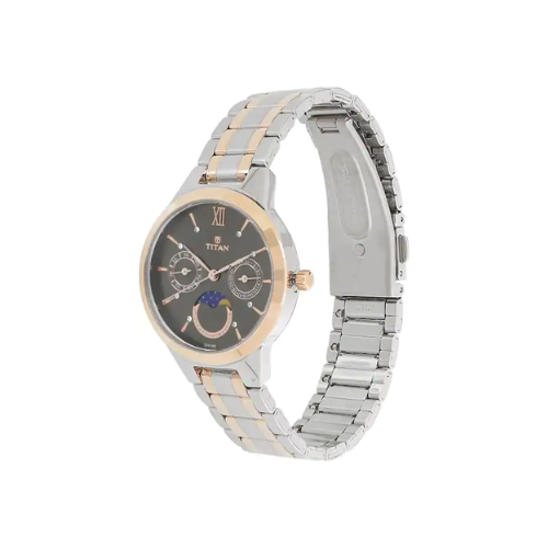 TITAN Workwear Watch with Analog Moon Phase Function - 2590KM02 - KRISHNA WATCH COMPANY
