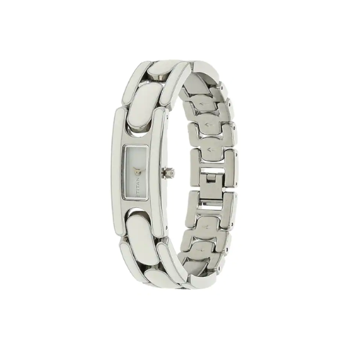 TITAN White Dial Silver Metal Strap Watch NK9721SM02(J959A) - KRISHNA WATCH COMPANY