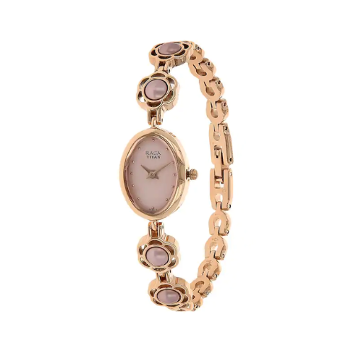 TITAN Raga Aurora Pink Metal Strap Watch NM2511WM07 (DG140) - KRISHNA WATCH COMPANY