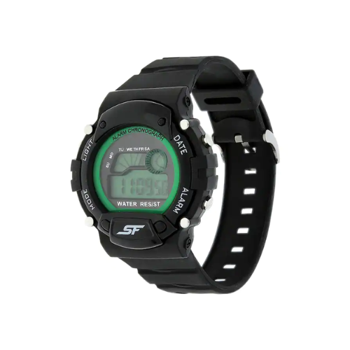 Grey Dial Black Plastic Strap Watch 7982PP05 - KRISHNA WATCH COMPANY
