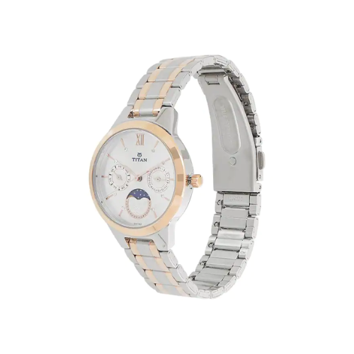 TITAN Workwear Watch with Analog Moon Phase Function - 2590KM01 - KRISHNA WATCH COMPANY