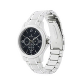Titan Blue Dial Silver Stainless Steel Strap Watch 1698SM02
