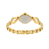 Sonata White Dial Golden Metal Strap Watch - 8063YM03