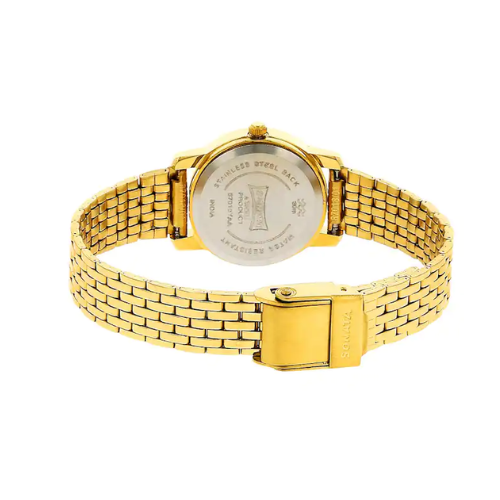 Sonata Champagne Dial Golden Stainless Steel Strap Watch NR87018YM01 - KRISHNA WATCH COMPANY