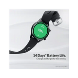 Titan Smart Pro- Smart Watch with Green Strap, Body Temperature Monitor, Amoled Display and Built-In GPS 90149AP05