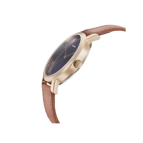 Play With Blue Dial Leather Strap Watch 8164WL01 - KRISHNA WATCH COMPANY