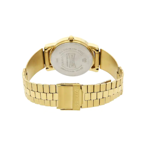 Sonata Champagne Dial Golden Stainless Steel Strap Watch - 1013YM24 - KRISHNA WATCH COMPANY