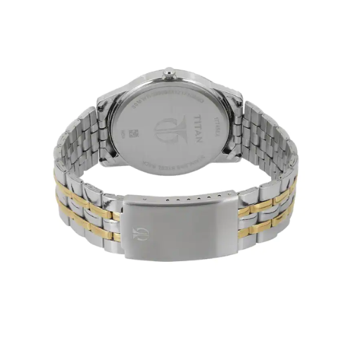 TITAN Silver Dial Two Toned Stainless Steel Strap Watch NT1774BM01
