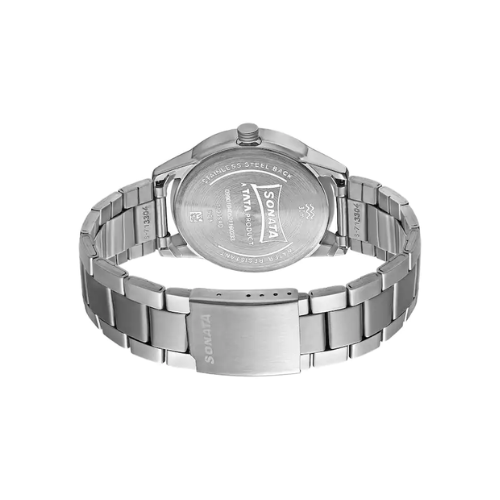 Sonata Unveil Watch With Blue Dial Brass Strap NR7133SM02 - KRISHNA WATCH COMPANY