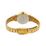 White Dial Golden Stainless Steel Strap Watch 8096YM01