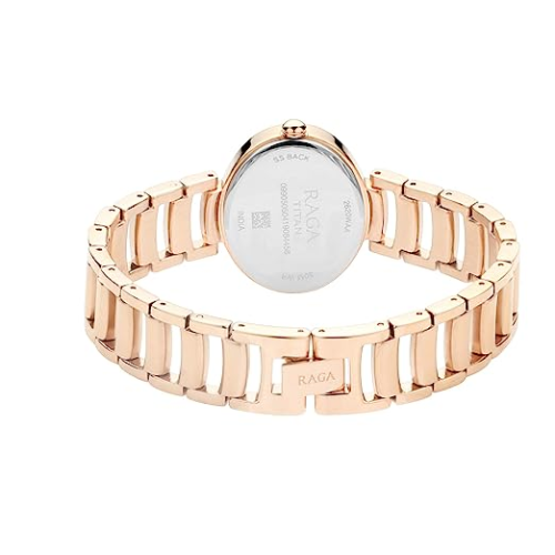 TITAN Raga Viva Rose Gold Dial Metal Strap Watch - 2620WM01 - KRISHNA WATCH COMPANY