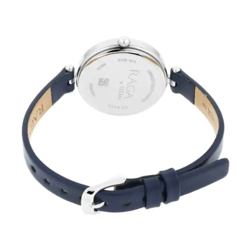 TITAN Raga Viva Blue Dial Leather Strap Watch 2606SL02 - KRISHNA WATCH COMPANY