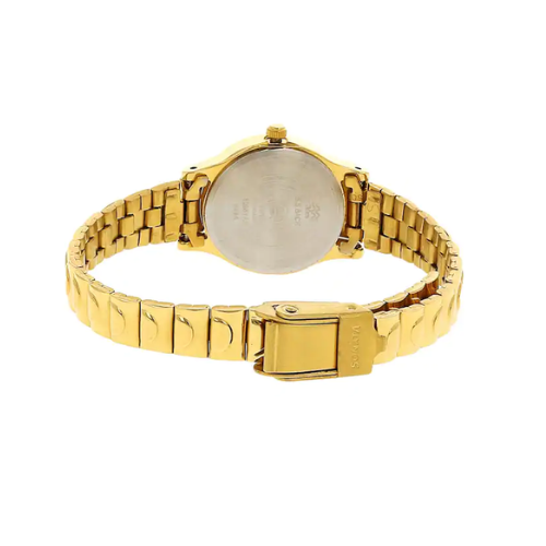 Sonata Champagne Dial Golden Stainless Steel Strap Watch NR8098YM02 - KRISHNA WATCH COMPANY