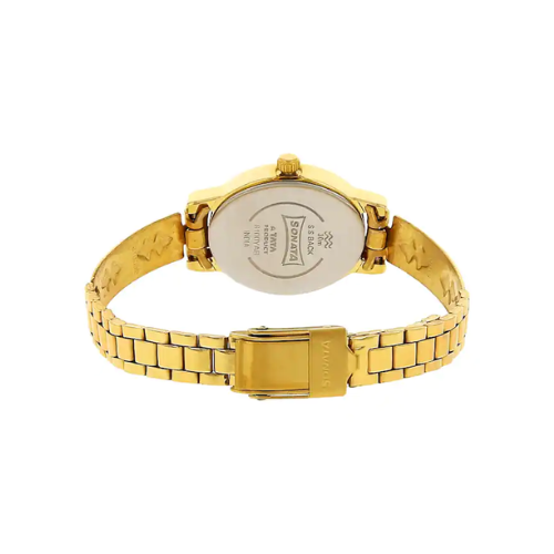 Sonata Champagne Dial Golden Stainless Steel Strap Watch NR8100YM04 - KRISHNA WATCH COMPANY