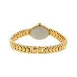 Sonata Champagne Dial Golden Metal Strap Watch NR8107YM02