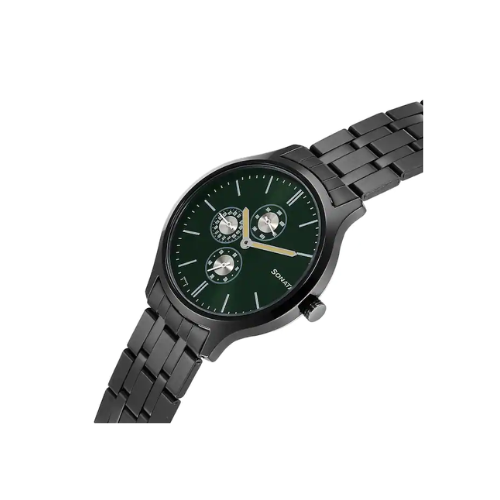 Sonata Versatyle 2 Green Dial Stainless Steel Strap Watch NR7140NM02 - KRISHNA WATCH COMPANY