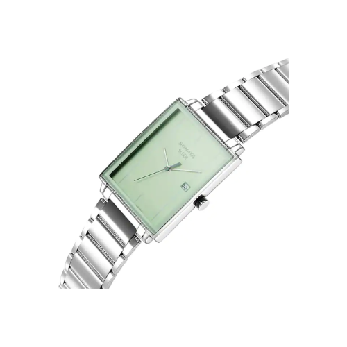 Sonata Sleek Green Dial Analog With Date Watch 7148SM01