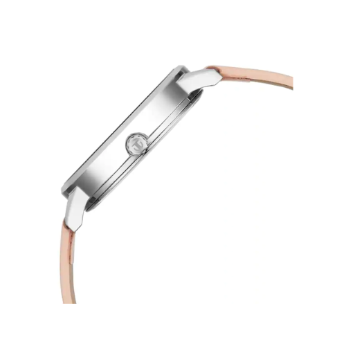 Titan Workwear Silver Dial Pink Leather Strap Watch NP2648SL03 - KRISHNA WATCH COMPANY