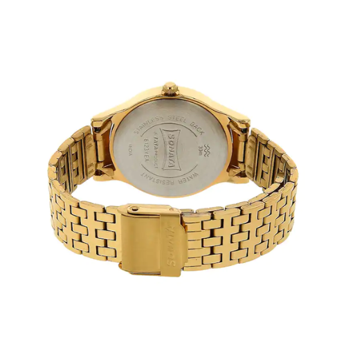 Silver Dial Golden Stainless Steel Strap Watch NK8123YM01 - KRISHNA WATCH COMPANY