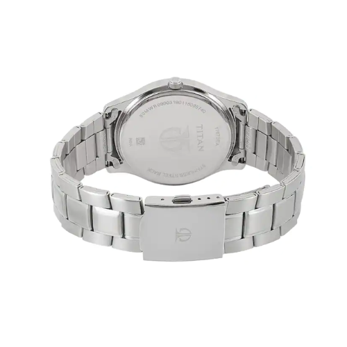 Titan Workwear Watch with Black Dial & Stainless Steel Strap NQ1767SM02 - KRISHNA WATCH COMPANY