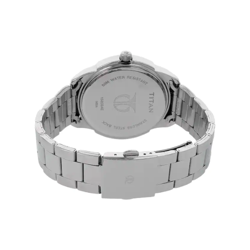 TITAN Blue Dial Silver Stainless Steel Strap Watch NN1585SM05 (DF306) - KRISHNA WATCH COMPANY