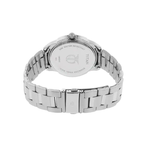 TITAN White Dial Silver Metal Strap Watch NN1585SM04 (DF305) - KRISHNA WATCH COMPANY