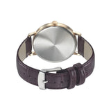 Sonata Sleek Anthracite Dial Leather Strap Watch NN7131WL01