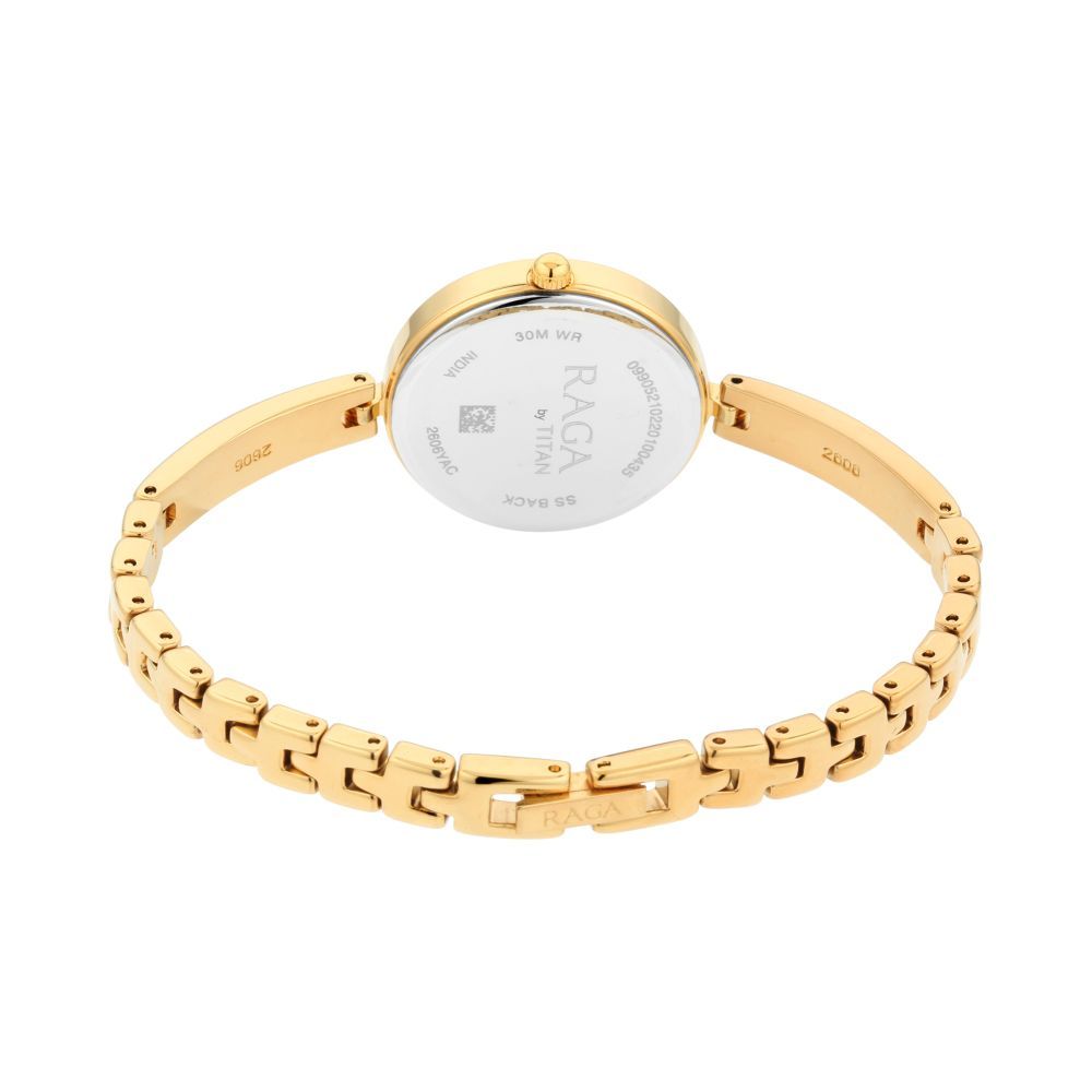 TITAN Raga Viva Golden Dial Metal Strap Watch 2606YM06(DK854) - KRISHNA WATCH COMPANY