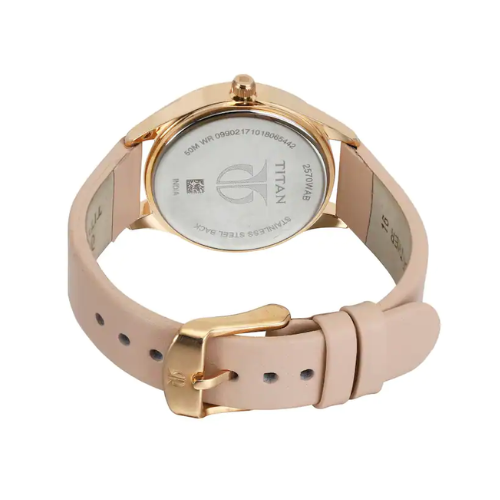 Titan Sparkle Pink Dial Analog Date Function Watch for Women NN2570WL01 - KRISHNA WATCH COMPANY