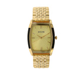 Sonata Champagne Dial Golden Stainless Steel Strap Watch 7080YM02