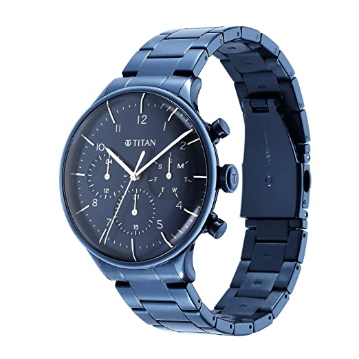 TITAN Urban Magic Blue Dial Watch - 90102QM01 - KRISHNA WATCH COMPANY