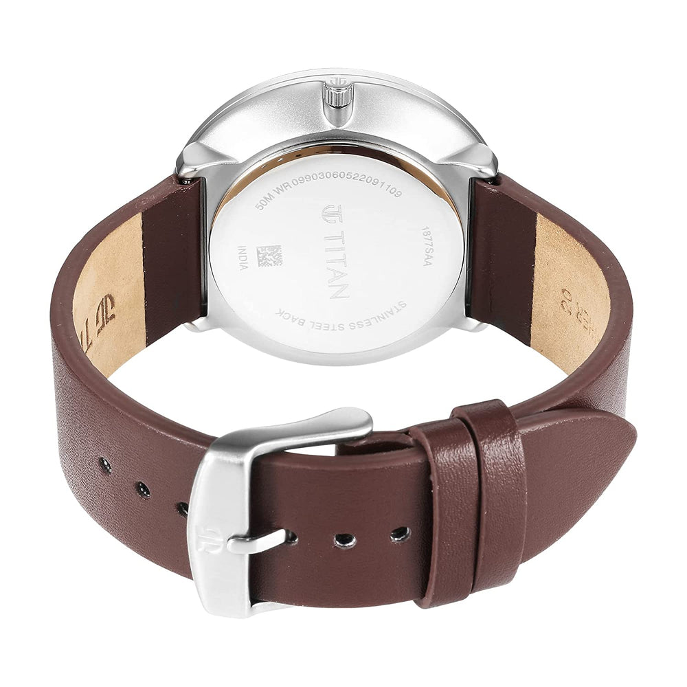 Titan Maritime Watch with Anthracite Dial & Leather Strap - 1877SL01 - KRISHNA WATCH COMPANY