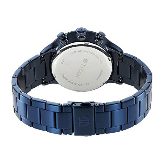 TITAN Urban Magic Blue Dial Watch - 90102QM01 - KRISHNA WATCH COMPANY