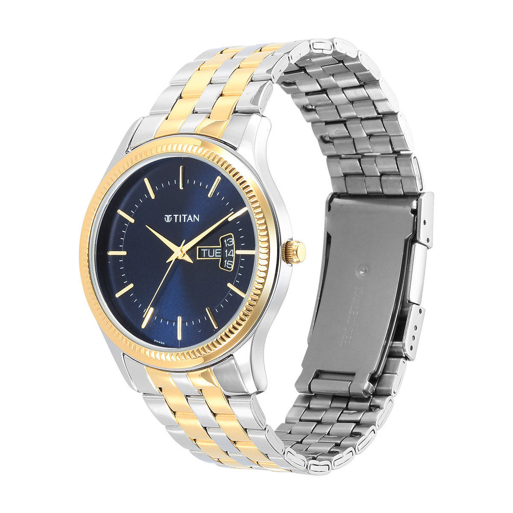 Titan Karishma Blue Dial Watch - 1824BM03 - KRISHNA WATCH COMPANY