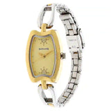 Sonata White Dial Golden Stainless Steel Strap Watch 8116BM02