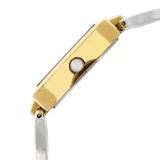 Sonata White Dial Golden Stainless Steel Strap Watch 8116BM02