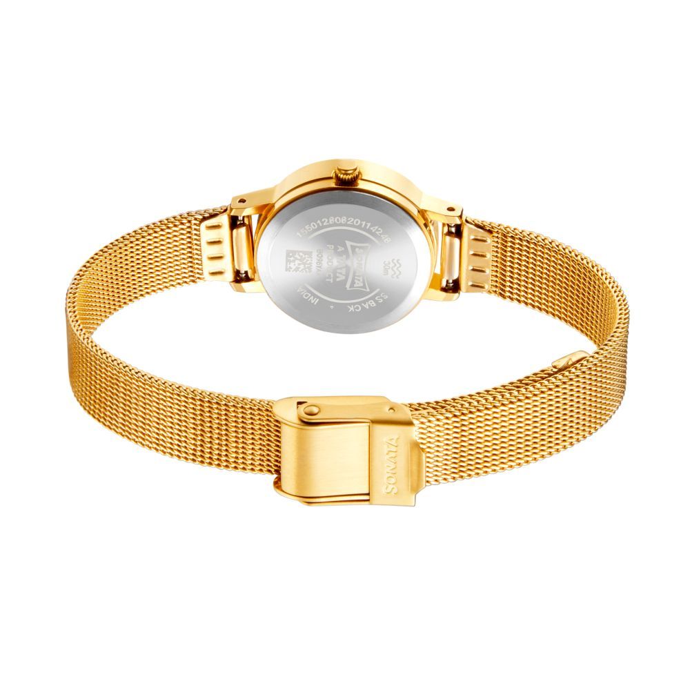 Sonata Essentials White Dial Stainless Steel Strap - 8096YM09 - KRISHNA WATCH COMPANY