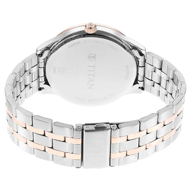 Titan Opulent III Blue Dial Multifunction Watch - 90127KM02