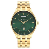 Titan Opulent III Green Dial Analog Watch 90127YM03