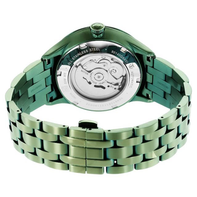 Titan Metal Mechanicals Green Dial Stainless Steel Strap Watch 90140QM01 - KRISHNA WATCH COMPANY