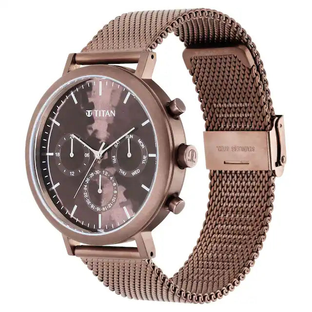 Titan Purple: Valentines Day Collection Brown Dial Watch - 90144QM02 - KRISHNA WATCH COMPANY