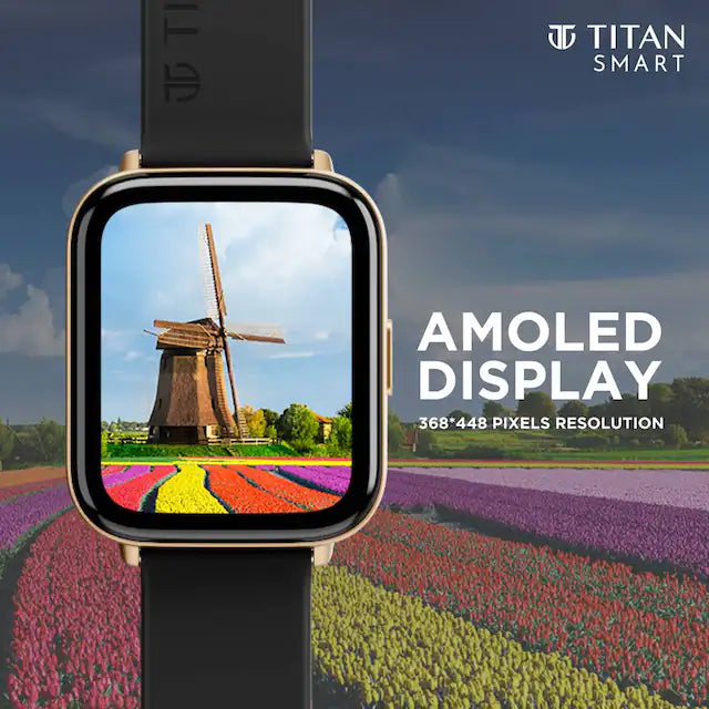 Titan Smart 2- Touch Screen with Black Strap, Amoled Display, SpO2 and Always on Display 90155AP01 - KRISHNA WATCH COMPANY