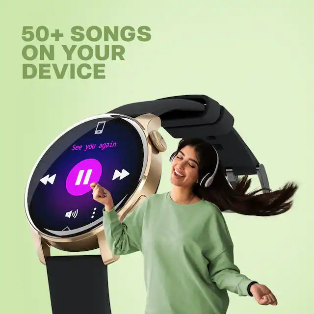 Titan Talk- Touch Screen Watch with Grey Strap, BT Calling, AI- Voice Assistant, and Amoled Display 90156AP03 - KRISHNA WATCH COMPANY