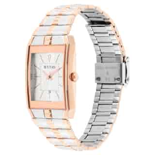Titan Karishma Silver Dial Brass Strap Watch 9151KM01 / NS9151KM01 - KRISHNA WATCH COMPANY