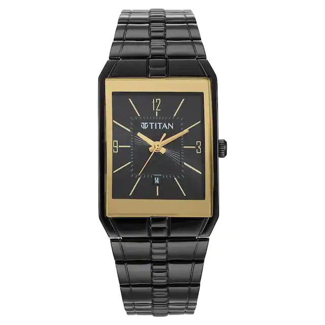 TITAN Karishma Black Dial Brass Strap Watch 9151NM01 / NS9151NM01 - KRISHNA WATCH COMPANY