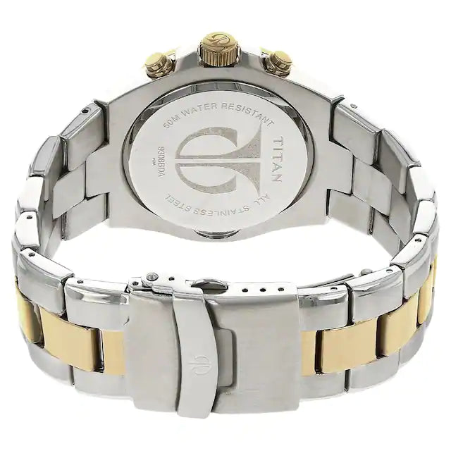 Titan White Dial Multic oloured Metal Strap Watch - 9308BM01 - KRISHNA WATCH COMPANY