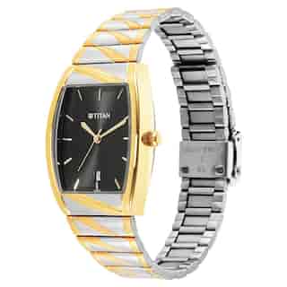 Titan Karishma Anthracite Dial Analog Stainless Steel Strap Watch for Men - 9315BM03 - KRISHNA WATCH COMPANY